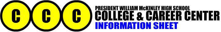 President William McKinley High School College & Career Center Information Sheet
